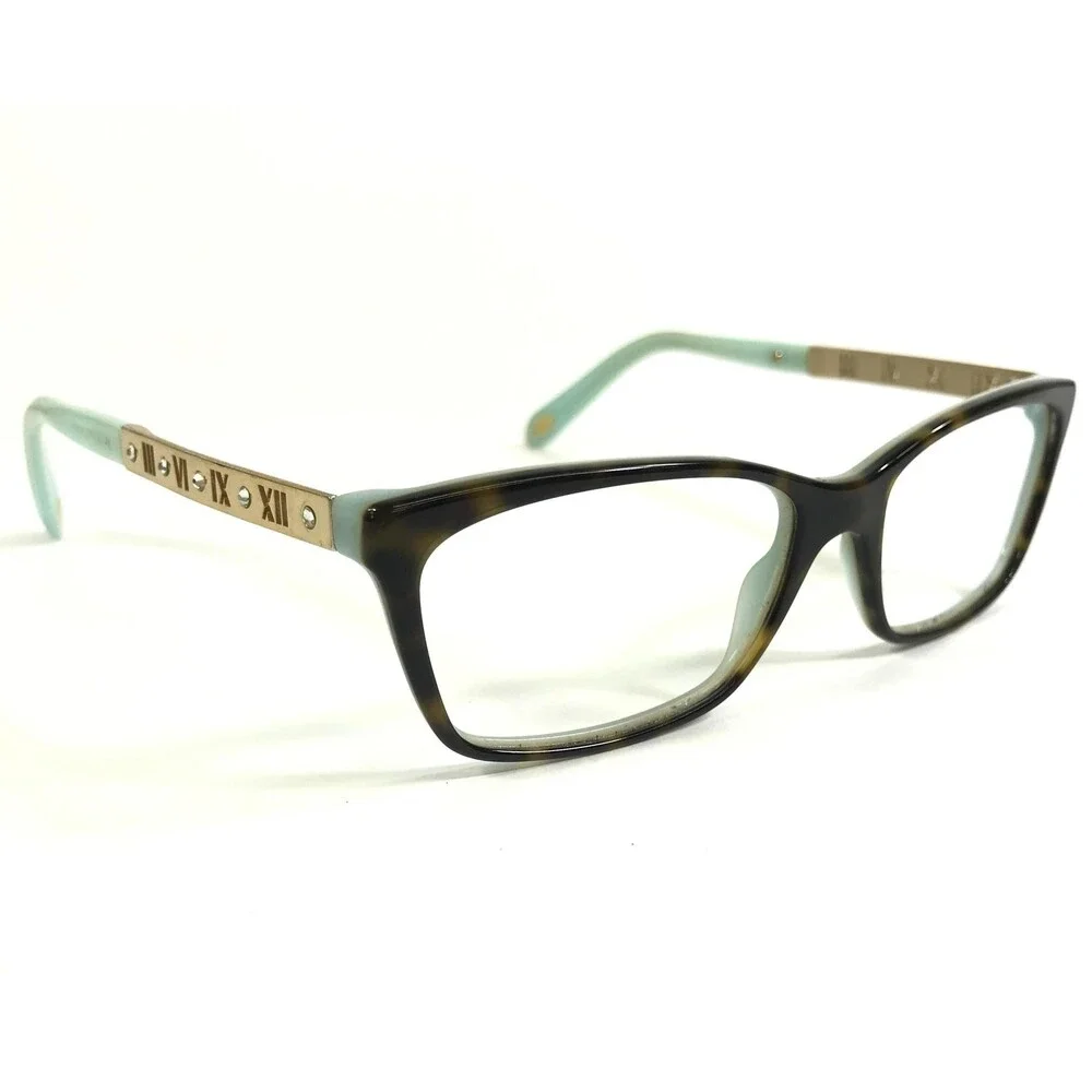 Tiffany & Co. Eyeglasses Frames TF2103-B 8134 Tortoise Blue Rectangle 53-16-140